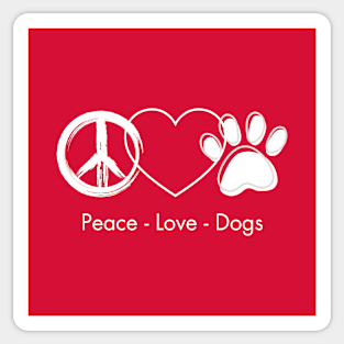 Peace - Love - Dogs Sticker